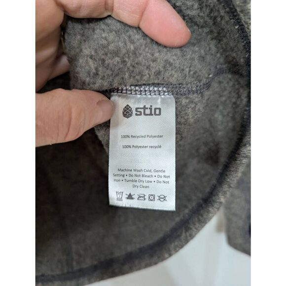 Stio Sweetwater Fleece Hoodie women's size small gray pocket 1/4 zip outdoor‎ - Picture 8 of 10